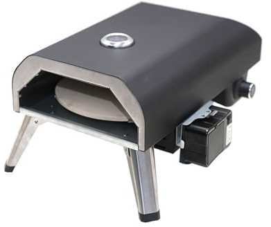 Gas-Pizzaofen for draußen – 12 Zoll tragbarer Gas-Pizzaofen for draußen – Professioneller Pizzaofen mit Rotationsfunktion, ideal for jede Außenküche