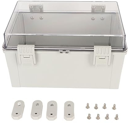 Elektrischer Verteilerkasten IP66 Wasserdicht ABS 300x200x170mm Outdoor mit Transparenter Abdeckung und Montagehalterungen für Außenbereich Installation