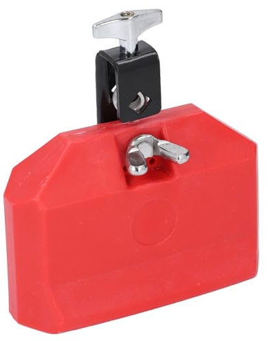 Construcción de Plástico Jam Block, Instrumento de Percusión Latina con Sonido Brillante y con Soporte de Montaje Seguro para Accesorios de Batería, Palo de Madera Incluido