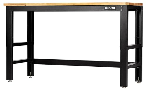 BUNKER 28089 Workbench with Hardwood Worktop, 1550mm