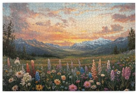 Puzzle Landschaft Puzzle 1000 Teile, Holzpuzzle Erwachsene Natur 75x50cm Jigsaw Groß, Geschicklichkeitsspiel für die Ganze Familie Erholung und Entspannung, DIY Jigsaw Geschenke für Home Decor p-489