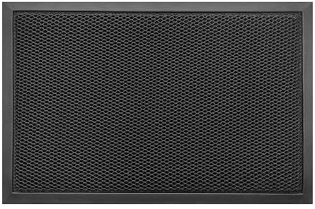 Nicoman 3D Mesh Door Mat, Heavy-Duty Dirt Trapper Floor Matt for Indoor/Outdoor, Entrance Patios Garden Garages, Low-Profile, Non-Slip, Machine Washable, Black 76x43cm (30x27inches)