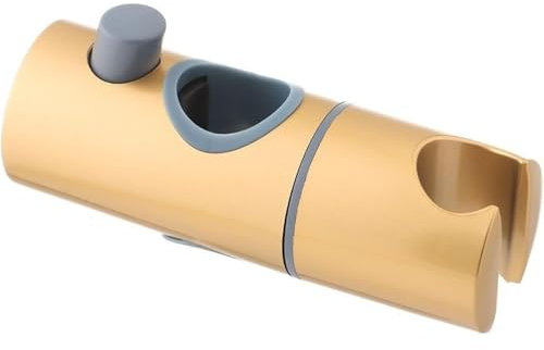 Soporte de cabezal de ducha ajustable dorado para riel elevador de 24 mm, soporte de barra deslizante de baño, 4.4 x 1.5 x 0.9 pulgadas