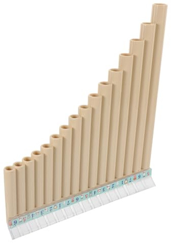 Milisten Educational Pan Flute White Abs Resin Material with 16 Pipes for Beginners that Will Not Hurt Hands in C Key Safe Design for Children's Musical Education and Exploring Music