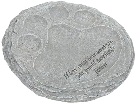 VILLFUL Tombale pour Chien Résine Décoration Commémorative Extérieure Ornement Funéraire Compact pour Animaux de Compagnie Souvenir de Jardin pour Rendre