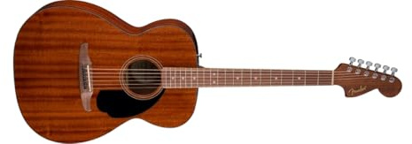 Fender California Standard Monterey™ Akustikgitarre, Sapele-Decke, schwarzes Schlagbrett, natürliches Sapele