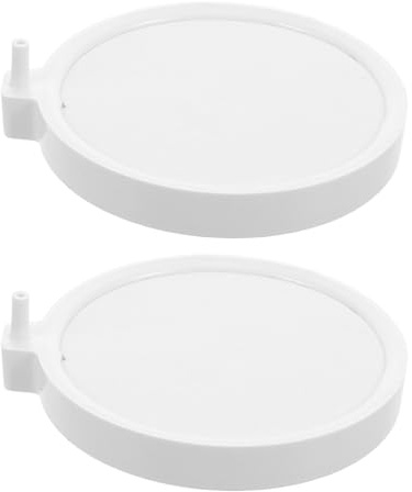 GLEAVI 2 Stück Aquarium Ausströmersteine 5cm Nano Diffusor Leiser Luftsprudler aus Verschleißfestem Material mit Runder Basis für Sauerstoffanreicherung im Fischbecken