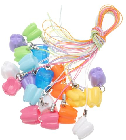 MUELODSIC 24piezas Caja de Recuerdo de Hadas de Dientes de Plástico Contenedor Portátil para Guardar Dientes de Leche para Recuerdo de Fiesta de Niñas Color