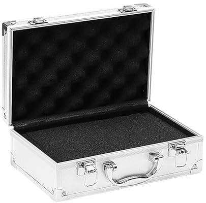 Aluminum Storage Box - Compact Utility Case | Durable Metal Organizer Protective Foam Interior, Secure Container Travel Jewelry Watch Cosmetic Accessory Holder for home office workshop gifting storage