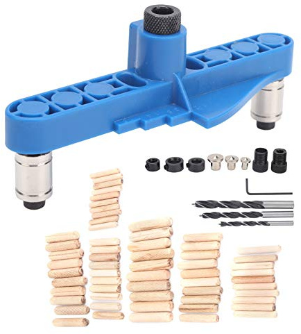 Bohrschablone Möbelbau, Dübelhilfe aus ABS, Verstellbar mit Skala - Präzises Dübellöcher Bohren, Einfaches Möbelverbinden, Ideal für Holzdübel und Heimwerker