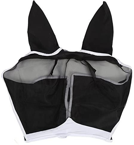HEEPDD Hästflugmask, Nätskydd med öron, Stor Storlek för Alla Hästar Hästflugmask, UV-skydd, Avtagbara Tillbehör för Hästar (L)