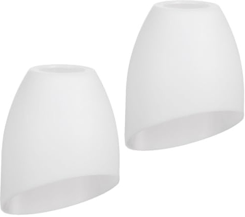 Paralume di Plastica Pezzi 2 Cavallo Ferro Bianca | Stile Semplice ed Elegante, Montaggio Facile, Luce Morbida e Calda, per Lampada a Sospensione o Tavolo