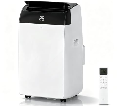 10000 BTU Portable Air Conditioner, 4-in-1 AC Unit with Follow-Me Function, R290 Refrigerant, a++ Energy Efficient, Cools 45㎡, Quiet 52dB, 3 Speeds, Dehumidifier, Window Kit for Sliding Windows