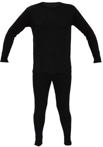 Britwear Ensemble de sous-vêtements thermiques pour l'hiver Pour enfant Lot complet avec caleçon long et haut à manches longues, Noir , 2-3 ans