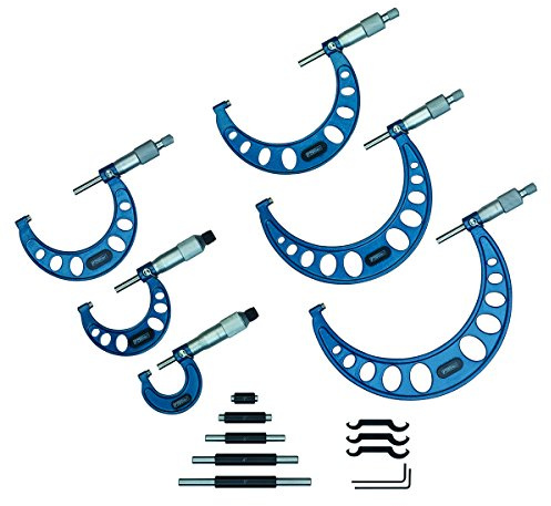 Fowler 52-215-006-1, Outside Micrometer Set with 0–6 Measuring Range