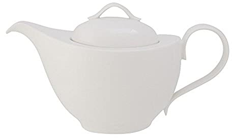 Villeroy und Boch New Cottage Basic Teekanne, 1,2 Liter, Premium Porzellan, Weiß