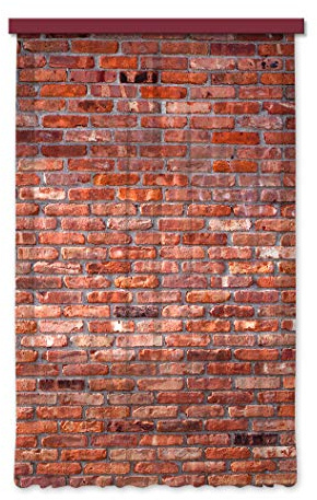 Gardine/Vorhang FCS L 7501, Ziegelsteine, 140 x 245 cm, 1 teil