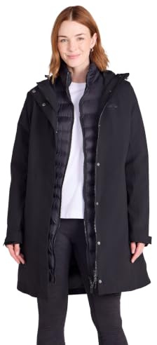 Mountain Warehouse Alaskan Veste Longue 3 en 1 pour Femme - Manteau de Pluie Chaud, Imperméable Doublure Polaire Amovible pour Dame - Sport, Printemps été, en plein air