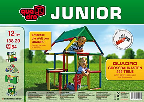 Quadro Junior – Modulares Klettergerüst und Spielbaukasten für Kinder, 299 Teile, ab 2 Jahren, UV-stabil, Indoor/Outdoor, Made in Germany