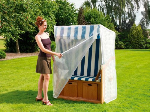 Heinemeyer Schutzhülle für Strandkorb 125x110x156/135cm, Gitterfolie transparent