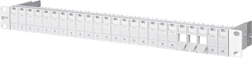 METZ CONNECT Modul 19 Zoll Modulträger 1HE 24 Port lichtgrau unbestückt, geschirmt