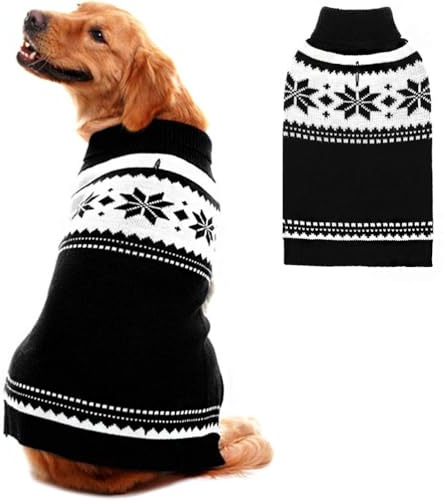 Mihachi Dog Sweater - Winter Coat Apparel Clothes with Colorful Stripes for Cold Weather
