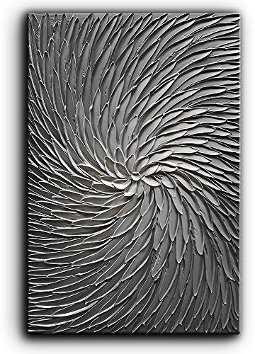 Yasheng Art – dipinto olio su tela bianca fiori dipinti moderni Home interior Decor Art immagine astratta pronto da appendere 61 x 61 cm 24x36inch (60x90cm) Ys107