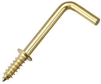 sourcing map 50 Stk. Schraubhaken Deckenhaken Selbstschneidend Einschrauben Haken mit Platte Golden 1,3