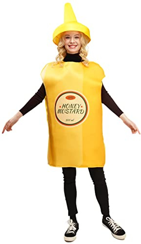 PGOND Unisex Ketchup/Mustard Couple Food Halloween Costume (Mustard Costume)