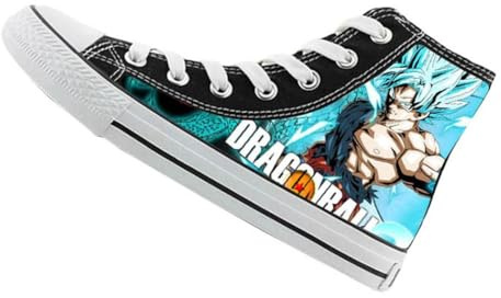 WANHONGYUE Dragon Ball Anime Zapatillas Altas Zapatos de Lona con Cordones Zapatillas de Deporte Sneakers Unisex Adulto 42 EU Negro / 2