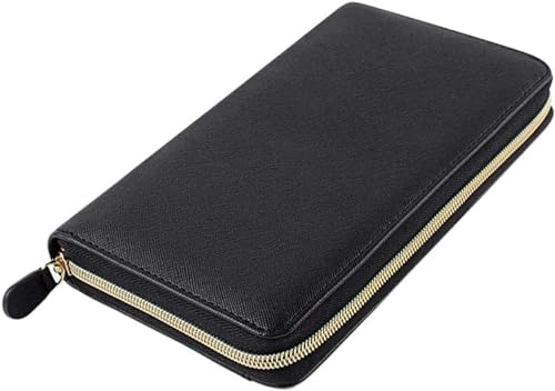 YYCFB Cash Budget Envelope Wallet System für Frauen, 12 Budget Sheets Envelopes, Binder Note für Budgetierung und Geld Sparen, Schwarz