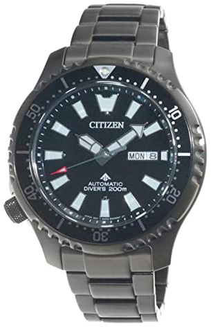 Citizen Herren-Automatikuhr NY0135-80E, Schwarz, Armband