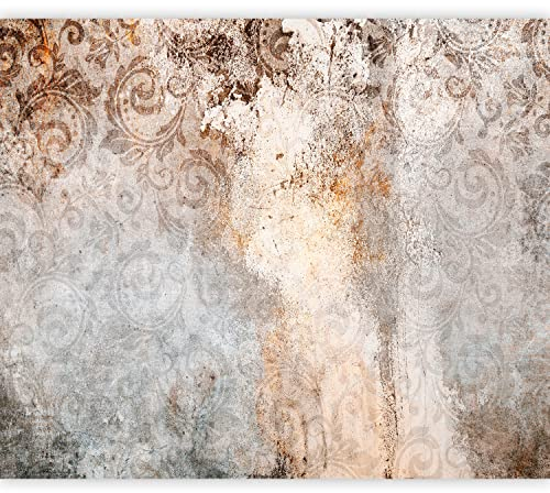 murando - Vlies Fototapete Ornament 450x315cmVlies Tapeten Betonoptik Wandtapete XXL Wanddeko Industrial Style Design Wand Dekoration Vliestapete Wohnzimmer Schlafzimmer Büro Flur Beton Effekt grau