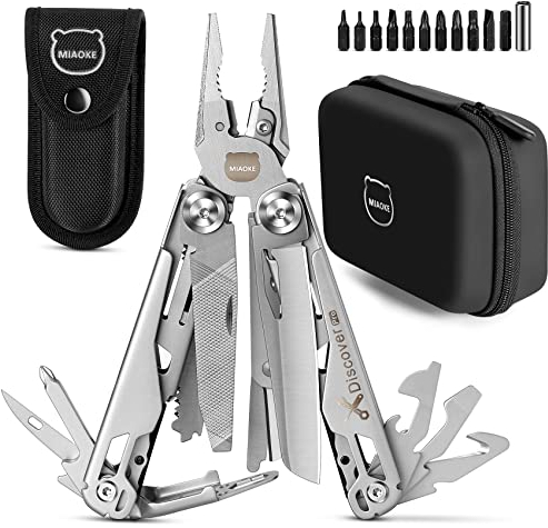 MIAOKE Multitool 23 in 1 with Premium Gift Box, Screwdrivers Saw Screwdrivers Bottle Opener Pliers Camping Knife Cool Gadgets for Men, Best Gift for Boyfriend Son Dad Him Husband