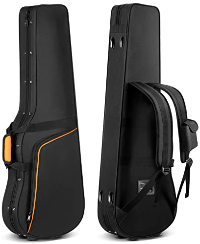 CAHAYA E-Gitarren-Koffer Hardshell 25 mm Dicke Polsterung Wasserdichtes PU-Design Einfache Reinigung, geeignet für 40 Zoll E-Gitarre CY0300