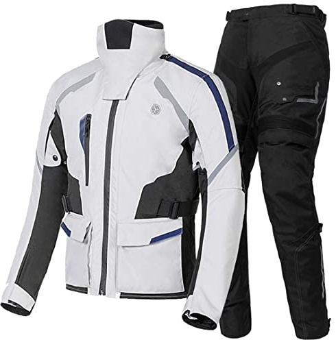 Hcclijo Herren Chaqueta Moto wasserdichte Motocross-Jacke mit abnehmbarer Motorradjacke