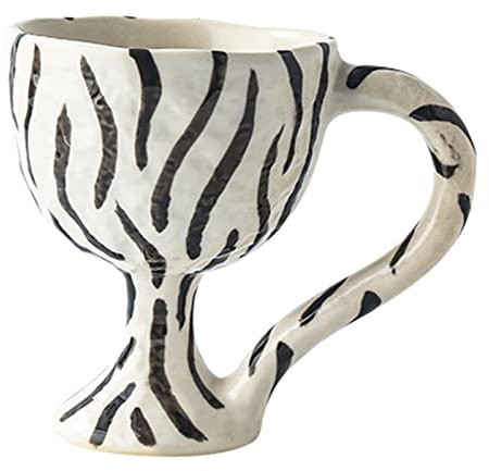 predolo Keramik Becher, Leopard, Zebra, Handgefertigt, Handbemalt, Schmuckplatte, Dekorative Ablage für Dessert, Schlafzimmer, Badezimmer Dekoration, Kelch Becher