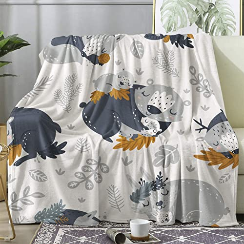 BUKITA - Manta Polar de 150 x 200, diseño de Dibujos Animados – Manta de sofá de Invierno cálida y Suave, Manta para 2 Personas de Franela, Mantas y Mantas para sofá y Cama, Manta de sofá