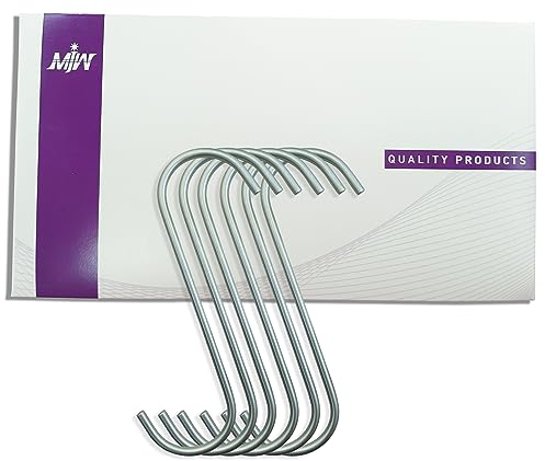 MJW Ganci a S in Acciaio Inossidabile Confezione da 9,8 cm di Lunghezza 20 Pezzi Ganci a S per Appendere Interni - Ideale per Appendere Vasi di Piante, Cestini, Bagno, Garage e Utensili da Cucina