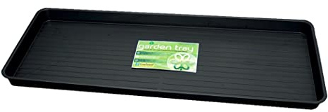 Muddy Hands Heavy Duty Rectangle Multi Purpose Black Plastic Garden Grow Bag Tray (Length: 100cm x Width: 40cm x Height: 5cm)