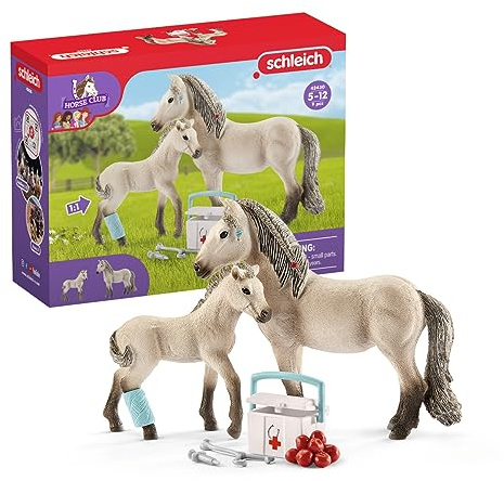 Schleich Horse Club | Horse Club Hannahs Erste-Hilfe-Set 42430 | 7 Teile | Spielset ab 6 Jahren | Set mit Figuren, vielen Funktionen und zahlreichem Zubehör | detailgetreues Pferdespielzeug