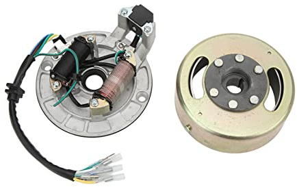Akozon Magneto Stator, Magneto Stator Flywheel Rotor Kit Copper Aluminum Engine Parts for 90cc 110cc 125cc 140cc Kick Start Engine PIT PRO PIT Bike auto for aramox magneto stator flywheel rotor kit