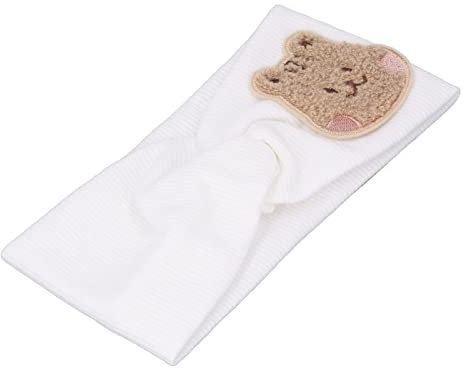 Elastisches Baby-Stirnband, Baumwoll-Stirnbänder für Kinder, Kleinkinder, Neugeborene (Weiss)