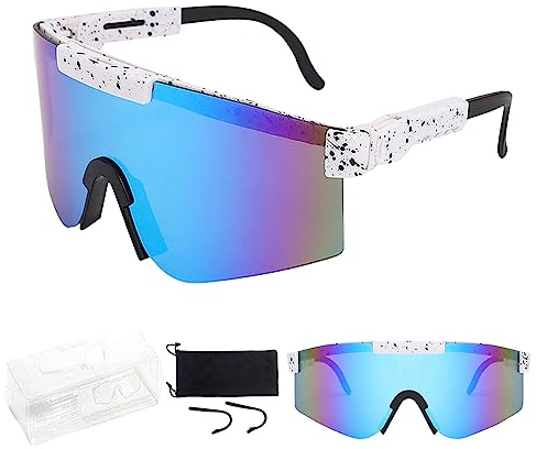 Schnelle Brille Rave Fahrrad Sonnenbrille Fahrradbrille Radsportbrille Herren Damen Sportbrille Fahrradbrille, Polarisierte UV400 Schutzbrille für Outdooraktivitäten Wie Radfahren Laufen Glof Ski