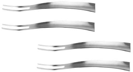 Alipis Mini Fourchettes À Fruits 4 Pièces En Acier Inoxydable Pour Gâteaux Desserts Traiteur Fête Usage Quotidien
