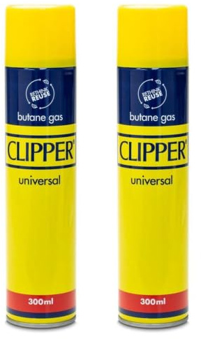 LIVHOME Genuine Clipper Butane Gas - Universal Refill Fluid for Lighters, BBQ, and Cooking - 300ml Capacity - Reliable & Safe Fuel Solution (Pack of 2)
