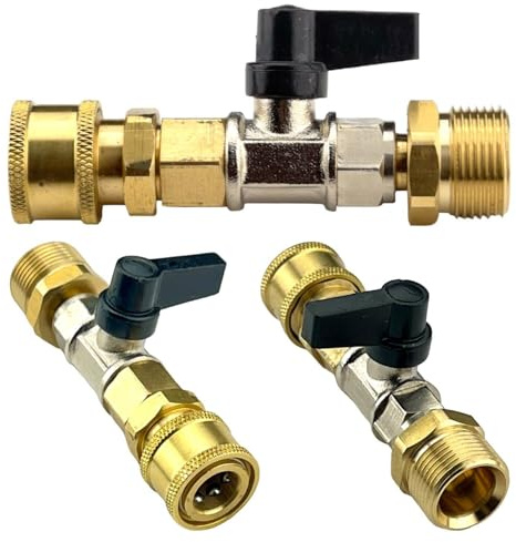 M&M Smartek Kugelhahn mit Schnellkupplung, M22x1,5 AG | Kugelhahn regelt Wasserfluss direkt am Anschluss; robuste Metallausführung, Schnellkupplung und Gewinde vor dem Kauf prüfen.