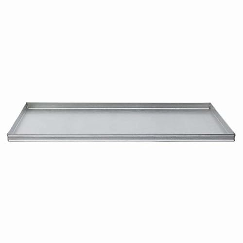 G.T. INOX Teglia da esposizione o pizza alla pala in lamiera alluminata/ferro blu 60x20 cm bordo dritto alto 2 cm (lamiera alluminata)