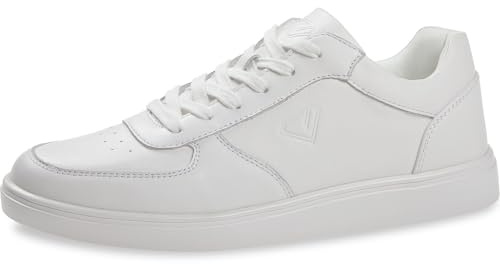 Diamant unisex låg topp dans-sneakers vit – äkta läder vit – full sula – innersula avtagbar, Vit, 38.5 EU