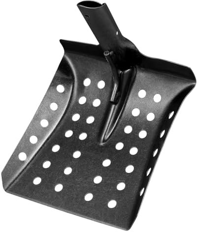 Yardwe Pala Tamizadora De Metal para Drenaje y Desagües Zanjas y Alcantarillas, Herramienta Resistente para Tamizar Lodo y Barro, Diseño Agujeros para Limpieza, Uso Doméstico y Profesional